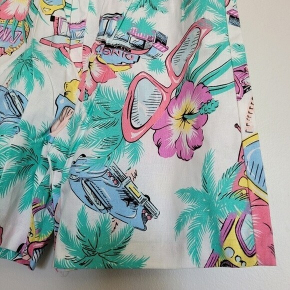 Vintage Jerry Leigh California Floral Tropical Print Casual Shorts Size S 90s - Picture 5 of 12
